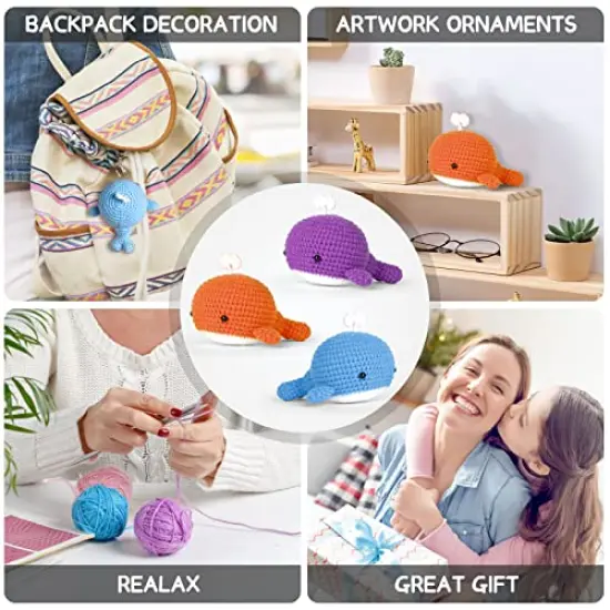 Crochet Kit for Beginners,DIY Craft for Adults, Kids, Great Gift for Crochet Lovers, Crochet Animal Kits with Step by Step Videos,Crochet Hook,Birthday Gift, Holiday Gift {2}