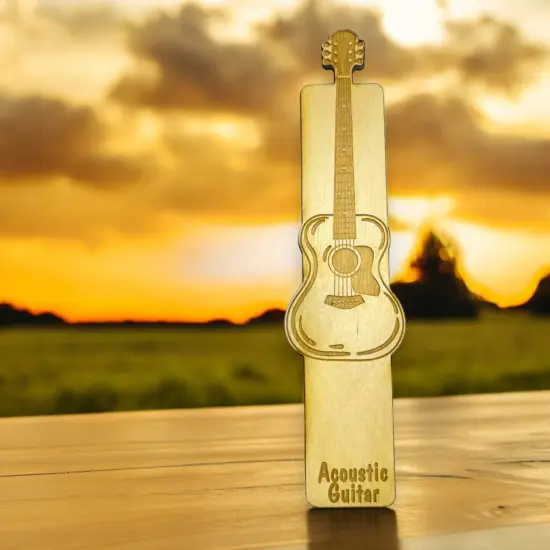 Bookmark - Acoustic Guitar - birch wood {3}