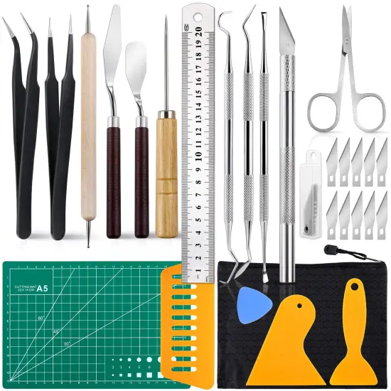 28 Pieces Precision Craft Tools Set Vinyl Weeding Tools Kit for Weeding Vinyl, DIY Art Work Cutting, Hobby, Scrapbook {2}