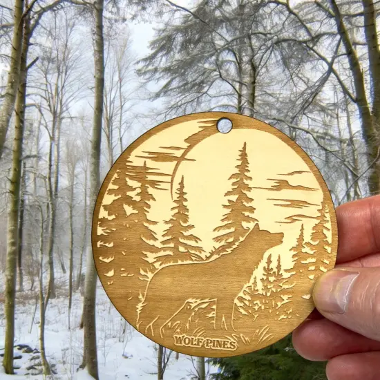 Ornament - Wolf Pines Raw Wood {2}