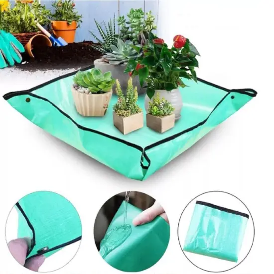Foldable Plant Repotting Mat 39"- Garden Transplanting Square, Dirty Catcher Mat {1}