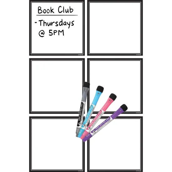 Black & White Dry-Erase Magnetic Square Notes {2}