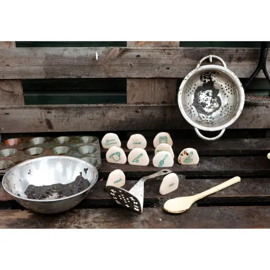 Mud Kitchen Process Stones {2}