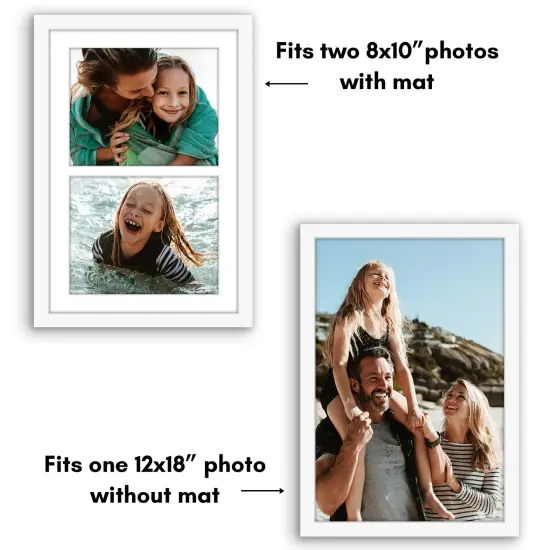 Americanflat 12x28 Collage Picture Frame - Fits Two 8x10 Photos or One 12x18 Picture {4}