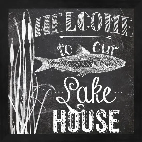 Lake House I by Color Bakery 13" x 13" Framed Wall Art {1}