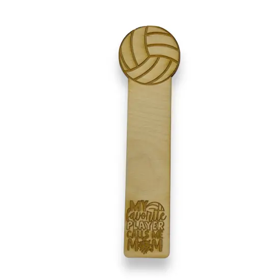 Bookmark - Volleyball My favorite player calls me mom - Birch wood {1}