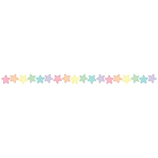 Pastel Pop Stars Die-Cut Border Trim, 35 Feet Per Pack, 6 Packs {2}