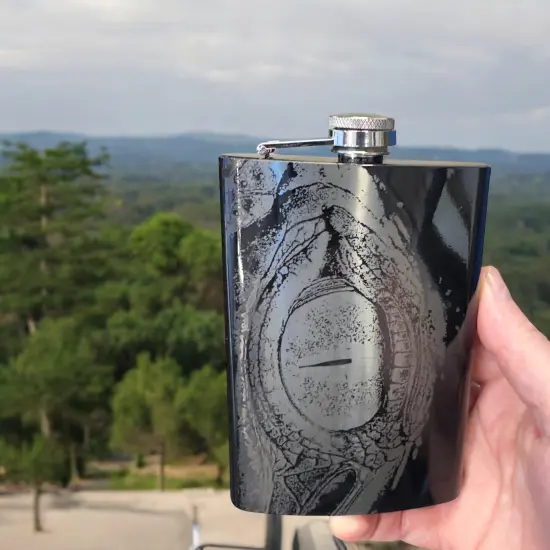 8oz Dragon Eye Black Flask {2}
