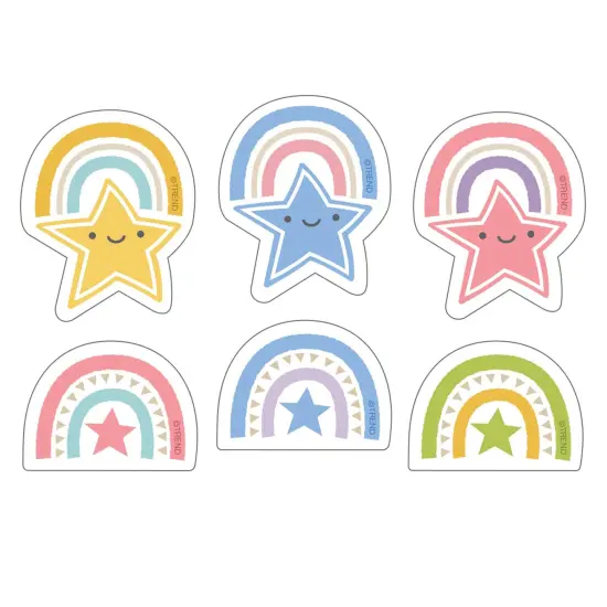 Rainbows & Stars Large superShapes Stickers, 120 Per Pack, 6 Packs {4}