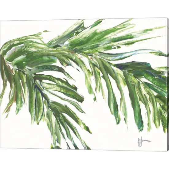 Green Palm Leaves by Georgia Janisse 20" x 16" Canvas Wall Art {1}