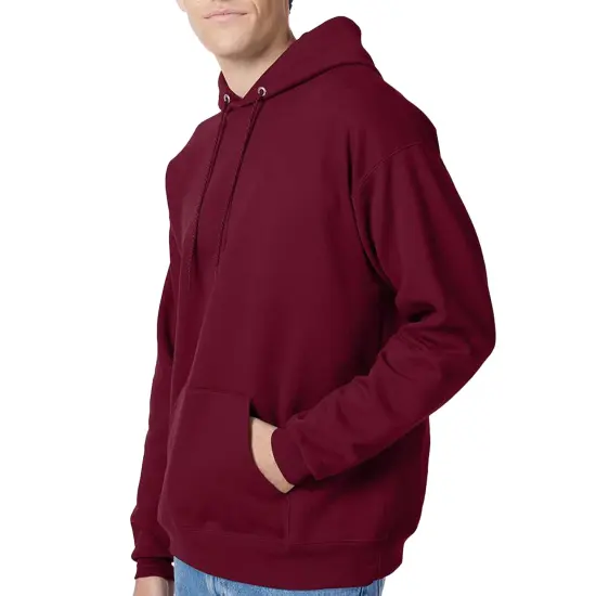 Hanes Men's Ecosmart Fleece Hooded Sweatshirt, Pullover Casual Hoodies Assorted Color Athletic cardinal {2}