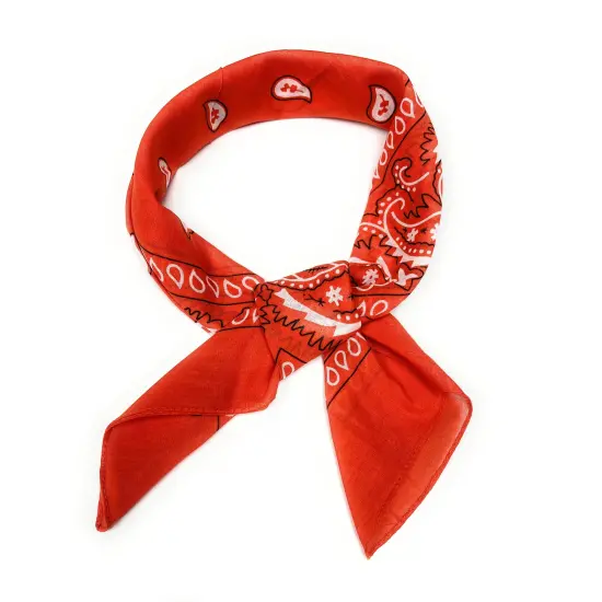 Ribbon Scarf Set of 12 Paisley Pure Cotton Neck Foulard for Women {1}