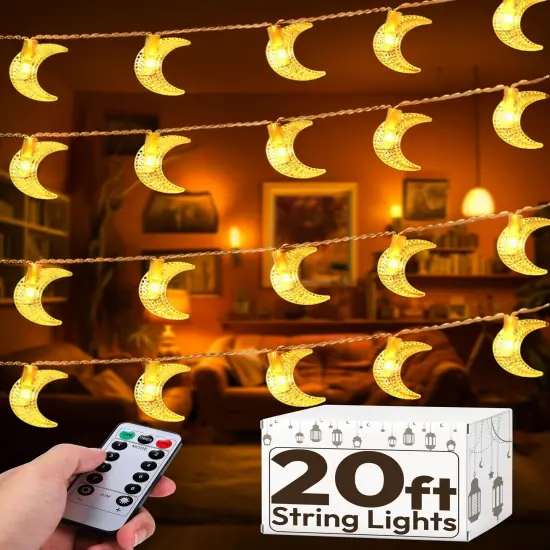 OLEEK Ramadan lights decorations led - Ramadan decorations for home 2025 - Ramadan decor - Ramadan gifts for kids - Ramadan mubarak decorations - Ramadan string lights decoration زينه رمضان كريم ديكور {1}
