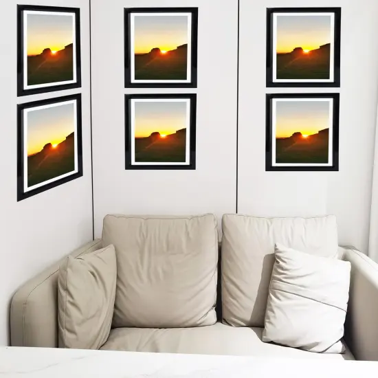 8x10 Picture Frame Black, Collage 6 Pack Display Pictures 8x10 Without mat 5x7 With mat Collage Pictures Frame 8x10,Black,6Pack {5}