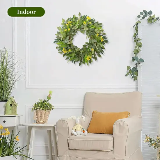 24 Inch Large Spring Summer Greenery Wreaths for Front Door {4}