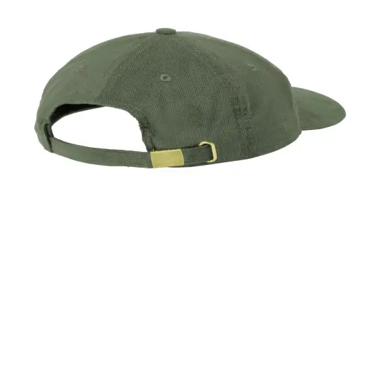 Port Authority&reg; Light Corduroy Dad Cap Olive Green {2}
