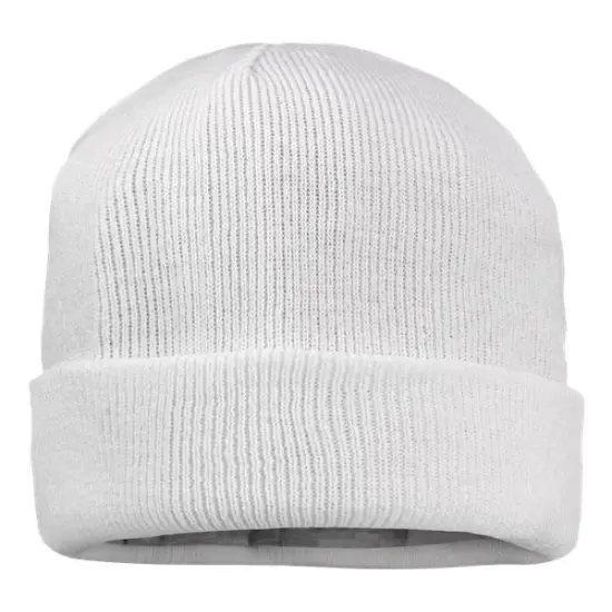 Sportsman&reg; Jersey Lined Cuffed Beanie White {1}