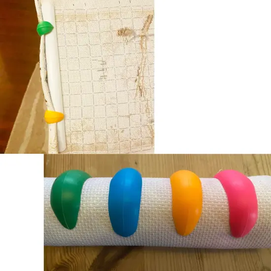 Dielianyi 14 Pcs Fabric Huggers Cross Stitch Silicone Thread Spool Holders Embroidery Sewing Cotton Reel Tidy Clips Embroidery Clips with Magnetic Fabric Clips {6}