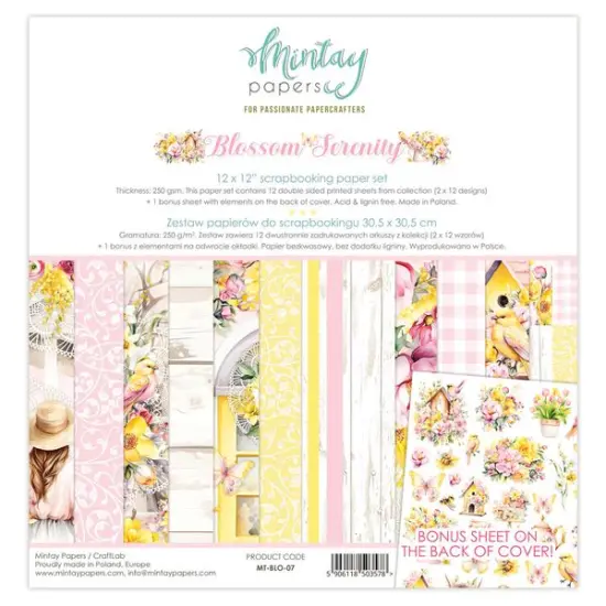 Mintay Blossom Serenity 12 x 12 Paper Set {1}