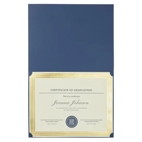 Best Paper Greetings - Bulk Certificate Holders for Graduation, Diploma, Employee Appreciation, Certifications (fits 8.5 x 11) - Pack of 12 {6}