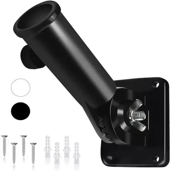 Flag Pole Holder for Outside,Multi-Position Aluminum Adjustable Bracket Mount Black {2}