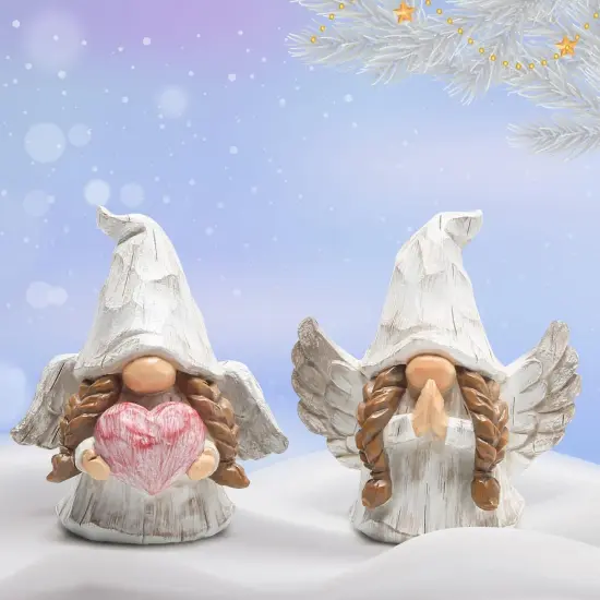 Christmas Angel Wings Gnomes Decorations Winter Home Decor Gnomes Figurines {5}