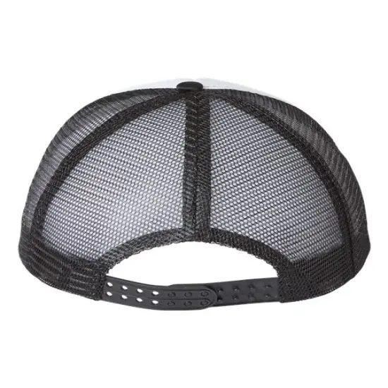 Valucap&reg; Foam Mesh Back Trucker Cap White/ Black {2}