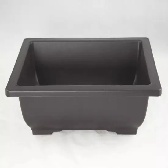 Rectangular Plastic Dark Brown Bonsai / Cactus & Succulent Pot - 10"x 7.5"x 3" {5}