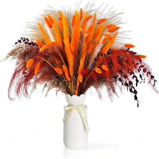 101PCS Dried Pampas Grass Mix Bouquet Contains Bunny Tails Dried Flowers and Reed Grass {1}