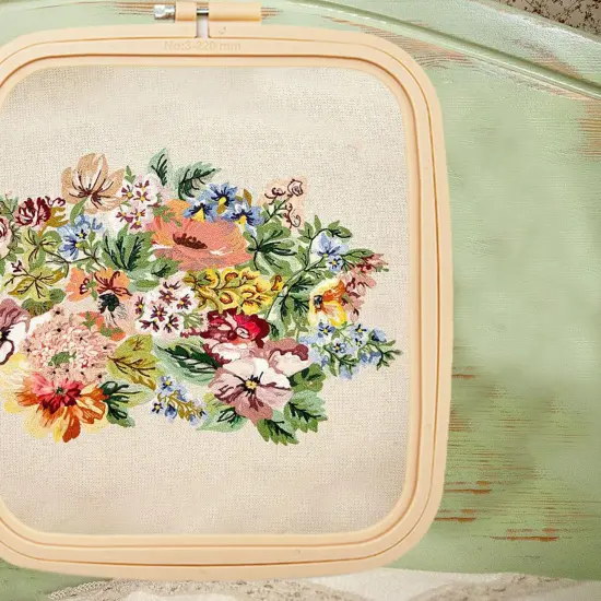 4 Pieces Embroidery Hoop Rectangle Square Embroidery Frame Cross Stitch Hoop Sewing Tool for Art Craft Handy Sewing (Multicolor),with Gold Eye Embroidery Needles {3}