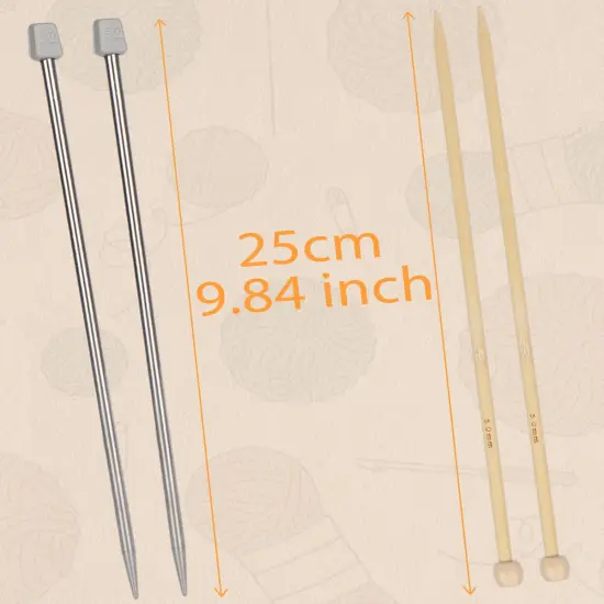 Knitting Kit for Beginners, Complete Beginner Knitting Kit Easy Knitting Set Including Knitting Needles Set Cotton Yarn, Learn to Knit Dishcloth with Step-by-Step Instructions, Colorful {2}