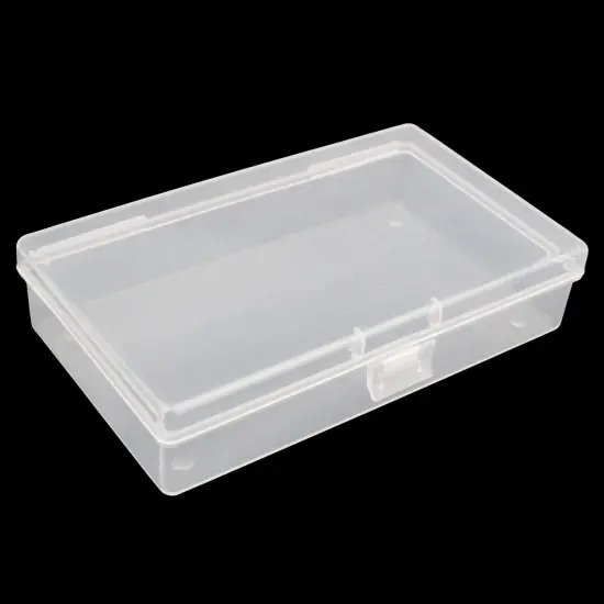 8 Pieces Rectangular Empty Mini Clear Plastic Organizer Storage Box Containers with Hinged Lids for Small Items and Other Craft Projects (135 x 80 x 30 mm) {6}