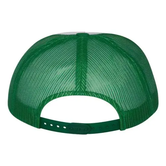 YP Classics&reg; Five-Panel Classic Trucker Cap Kelly/ White/ Kelly {2}