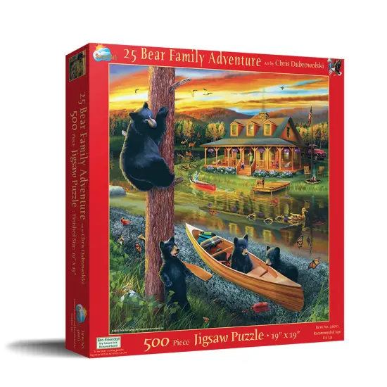 Sunsout 25 Bear Family Adventure 500 pc Jigsaw Puzzle 46011 {3}