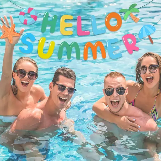 Summer Banner Summer Party Decorations {5}