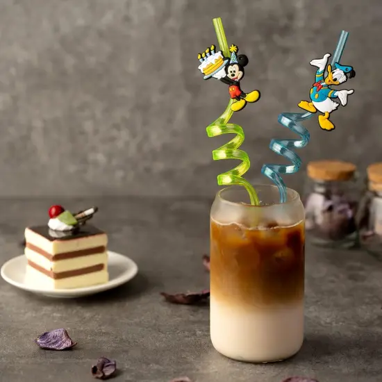 24Pcs Mickey Birthday Party Supplies Reusable Drinking Straws {4}