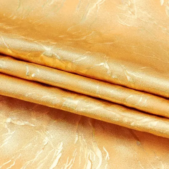 1 Yard Thunder Hologram Spandex Fabric 36" x 60" Length by Width Yellow/Gold - UV {3}