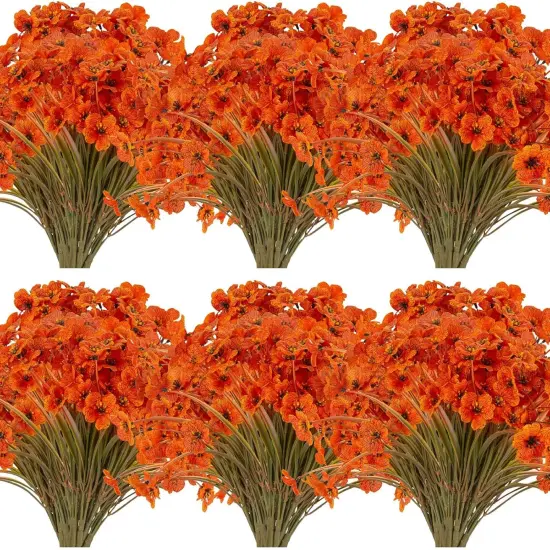 20 Bundles Artificial Fall Flowers Outdoor UV Resistant {1}