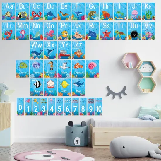 Alphabet and Number Bulletin Board Set Manuscript {2}