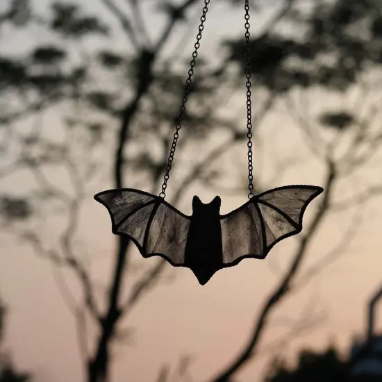 Bat Stained Glass Window Hanging Suncatcher {3}