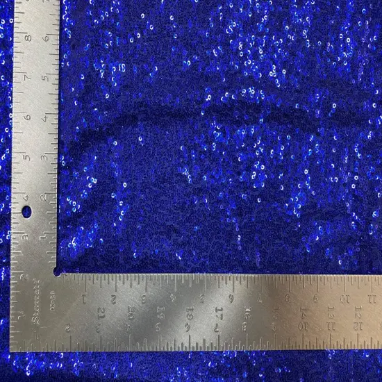 1 Yard 3mm Mini Shiny Sequins on Poly Spandex Mesh Fabric Sparkly Stretch 58"-60" Width Red {5}