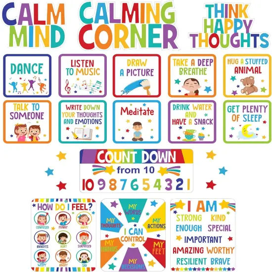 Calm Down Corner Bulletin Board Set for Classroom(Bright Colors) {1}