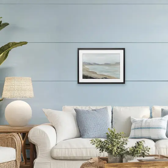 Stupell Industries Dreamy Coastline Abstraction Framed Print Under Glass, design by Hannah Dawson {2}