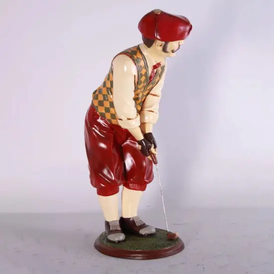 Golfer Aiming Small Statue {4}