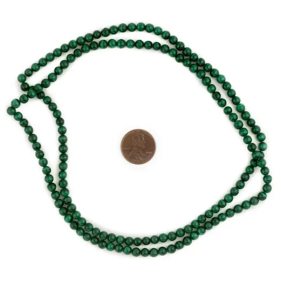 The Bead Chest Round Malachite Beads (5mm) {2}