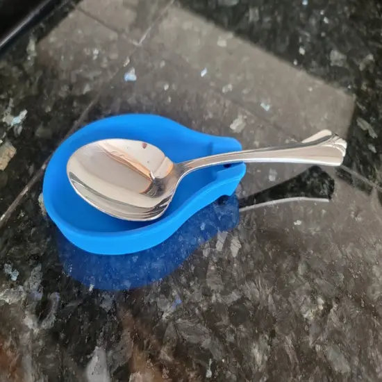 Silicone Spoon Rest, Heat-Resistant Stove Top Kitchen Utensil Holder Drip Pad {3}