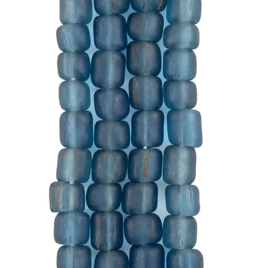 The Bead Chest Indonesian Glass Beads, Small Java Bali 4mm Spacers Jewelry Making Supplies for Necklaces, Bracelets, DIY Crafts (Light Blue) {4}