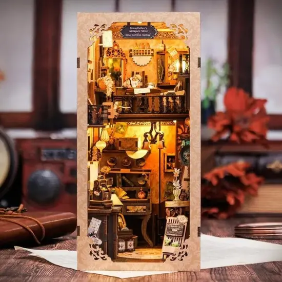 Book Nook Wizardi Miniature - Grandfather's Antique Store Roombox Kit {4}