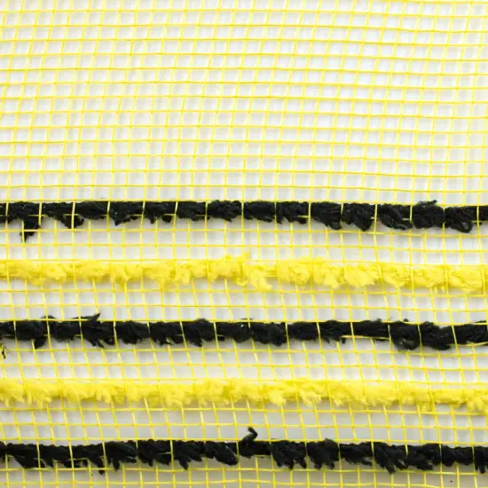 10.25" Drift Border Mesh Ribbon: Yellow/Black (10 Yards) {2}