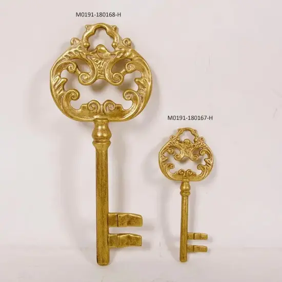 Small Gold Keys Set of 2 Over Sized Statues {4}